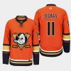 men ducks trevor zegras alternate authentic primegreen orange jersey