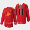 men ducks trevor zegras rabbit warmup 2023 lunar new year red jersey