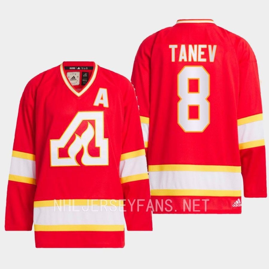 men flames christopher tanev 1973 hockey team classics red jersey