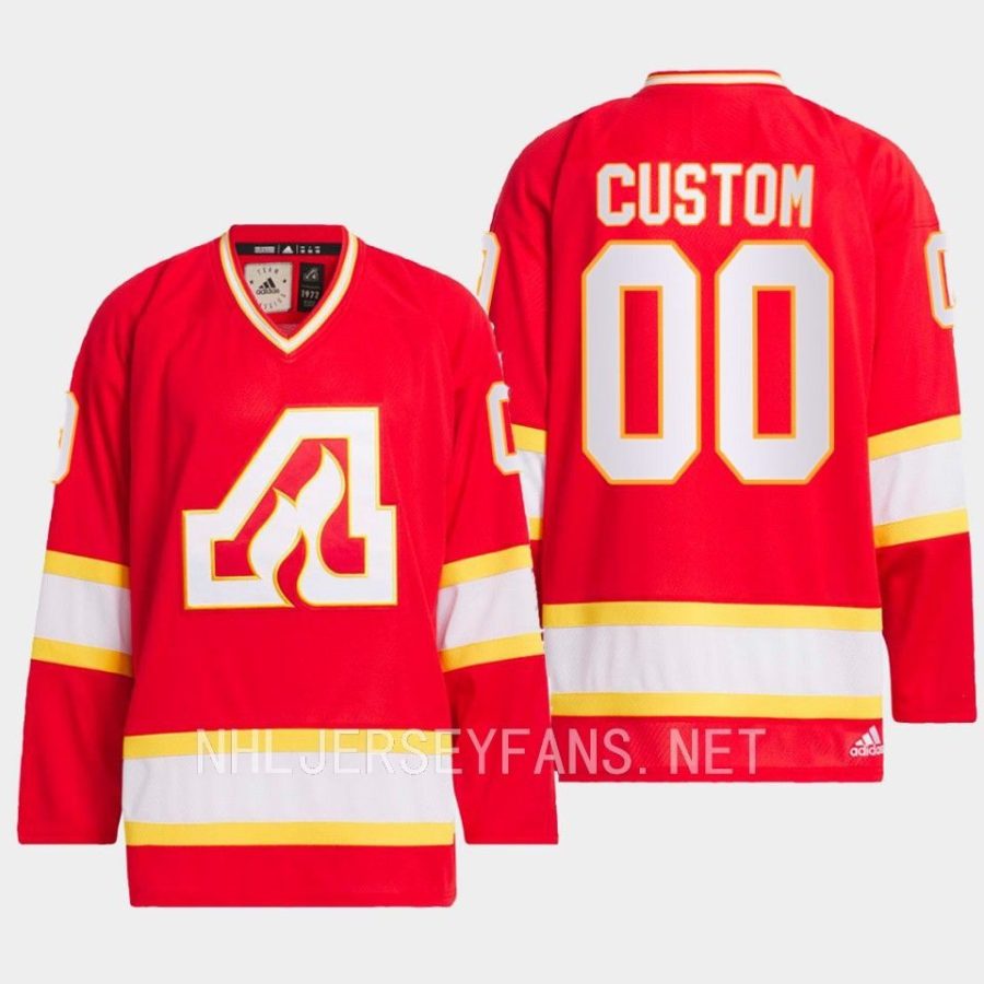 men flames custom 1973 hockey team classics red jersey