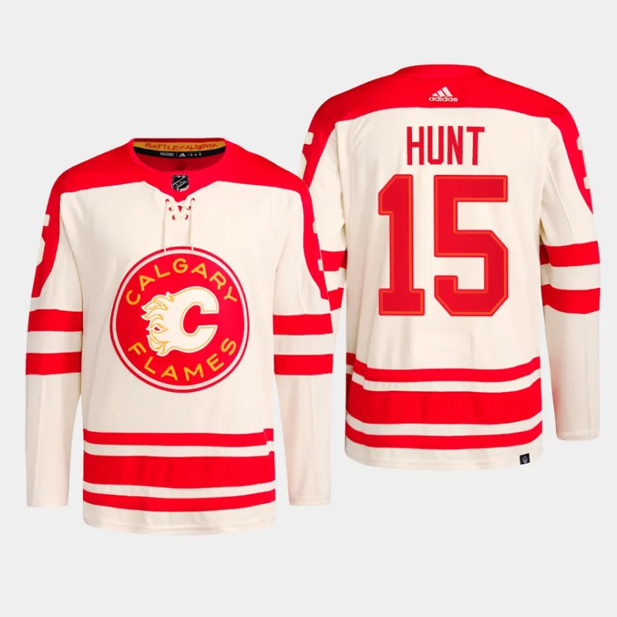 men flames dryden hunt primegreen 2023 nhl heritage classic authentic player cream jersey