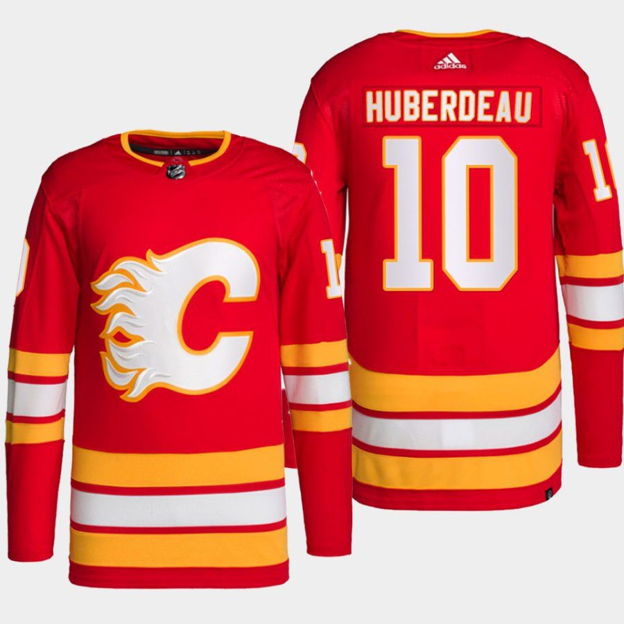 men flames jonathan huberdeau home primegreen authentic red jersey