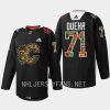 men flames walker duehr jarome iginla black history month 2023 black jersey