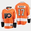 men flyers matvei michkov men 2023 nhl draft home breakaway player orange jersey