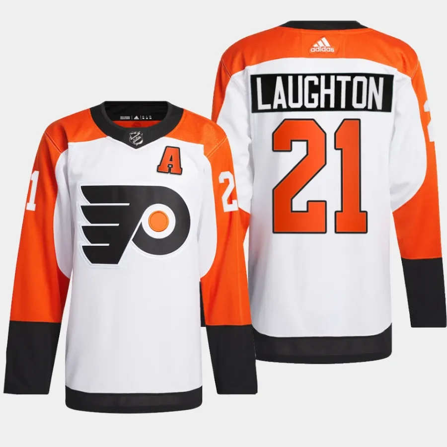 men flyers scott laughton 2023 24 away authentic primegreen white jersey