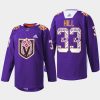 men golden knights adin hill warm up hispanic heritage purple jersey