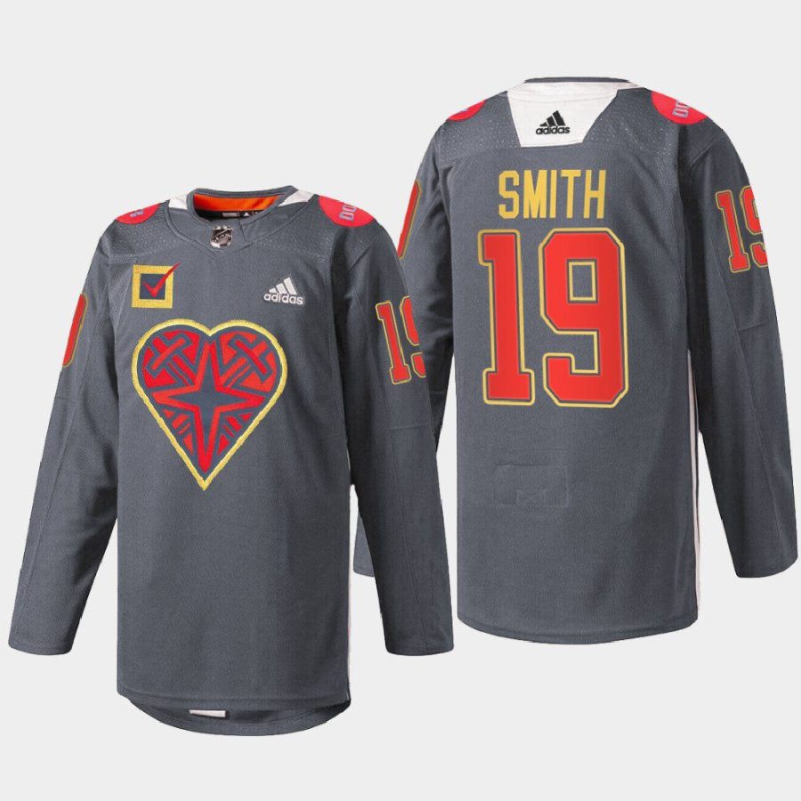 men golden knights reilly smith 2022 warm up donorawareness black jersey