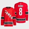 men hurricanes brent burns 2022 authentic primegreen reverse retro 2.0 red jersey