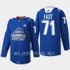 men hurricanes jesper fast throwback north carolina night 2022 blue jersey