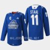 men hurricanes jordan staal throwback north carolina night 2022 blue jersey