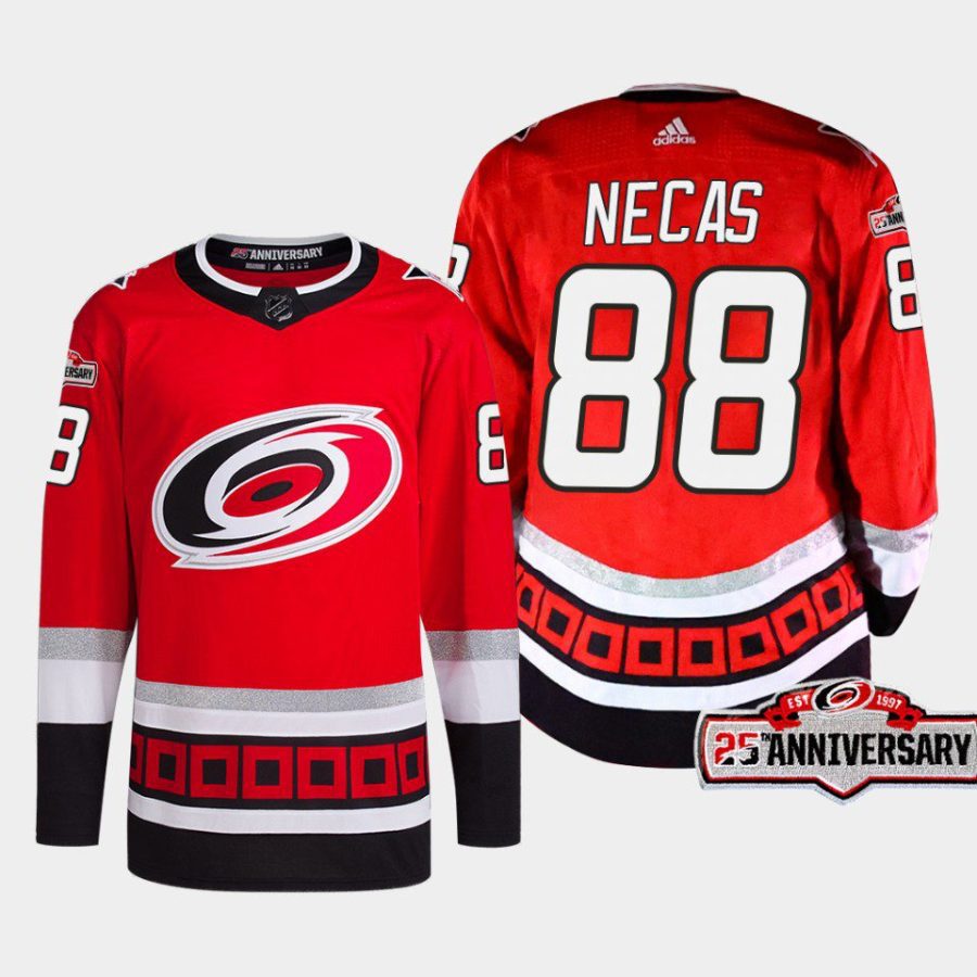 men hurricanes martin necas 2022 23 25th anniversary third red jersey