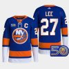 men islanders anders lee primegreen authentic 50th anniversary royal jersey