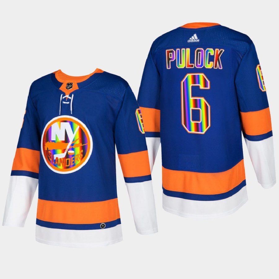 men islanders ryan pulock hockeyisforeveryone pride night 2022 royal jersey