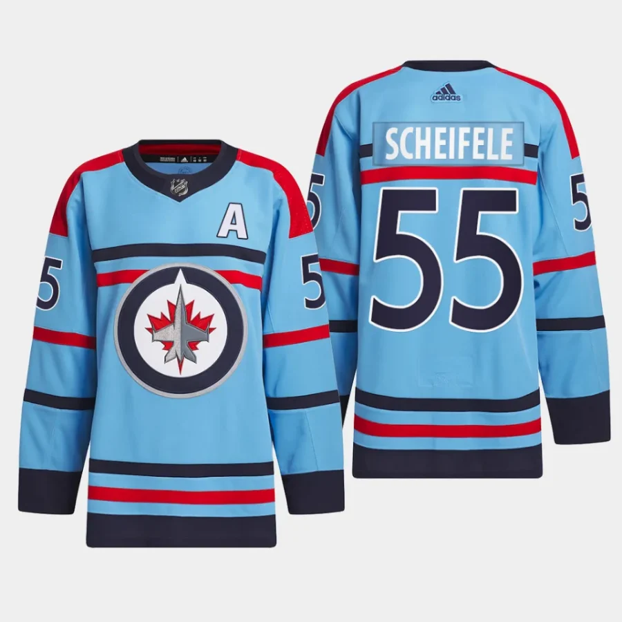 men jets mark scheifele 2023 24 primegreen rcaf centennial authentic light blue jersey