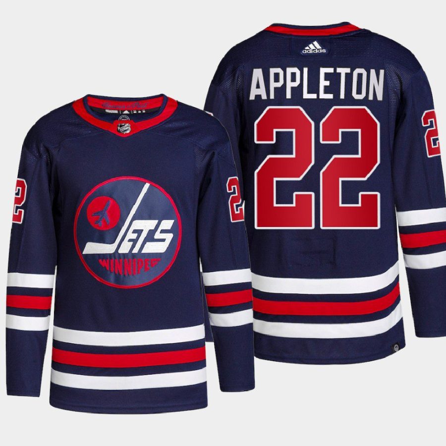 men jets mason appleton 2022 primegreen authentic pro alternate navy jersey