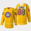 men jets nate schmidt warmup south asian heritage night 2023 gold jersey