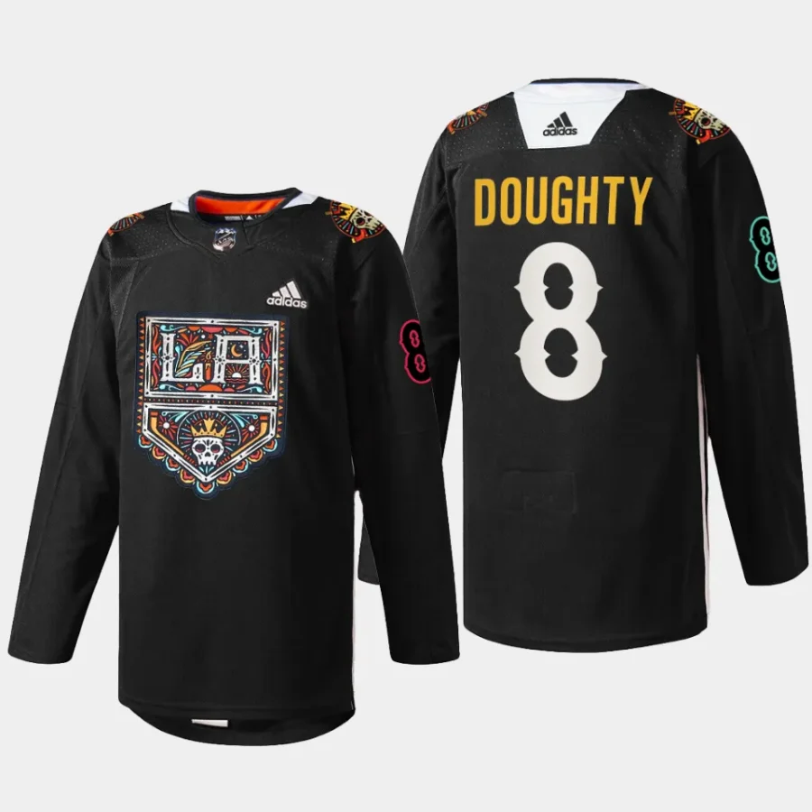 men kings drew doughty specialty 2023 dia de muertos black jersey