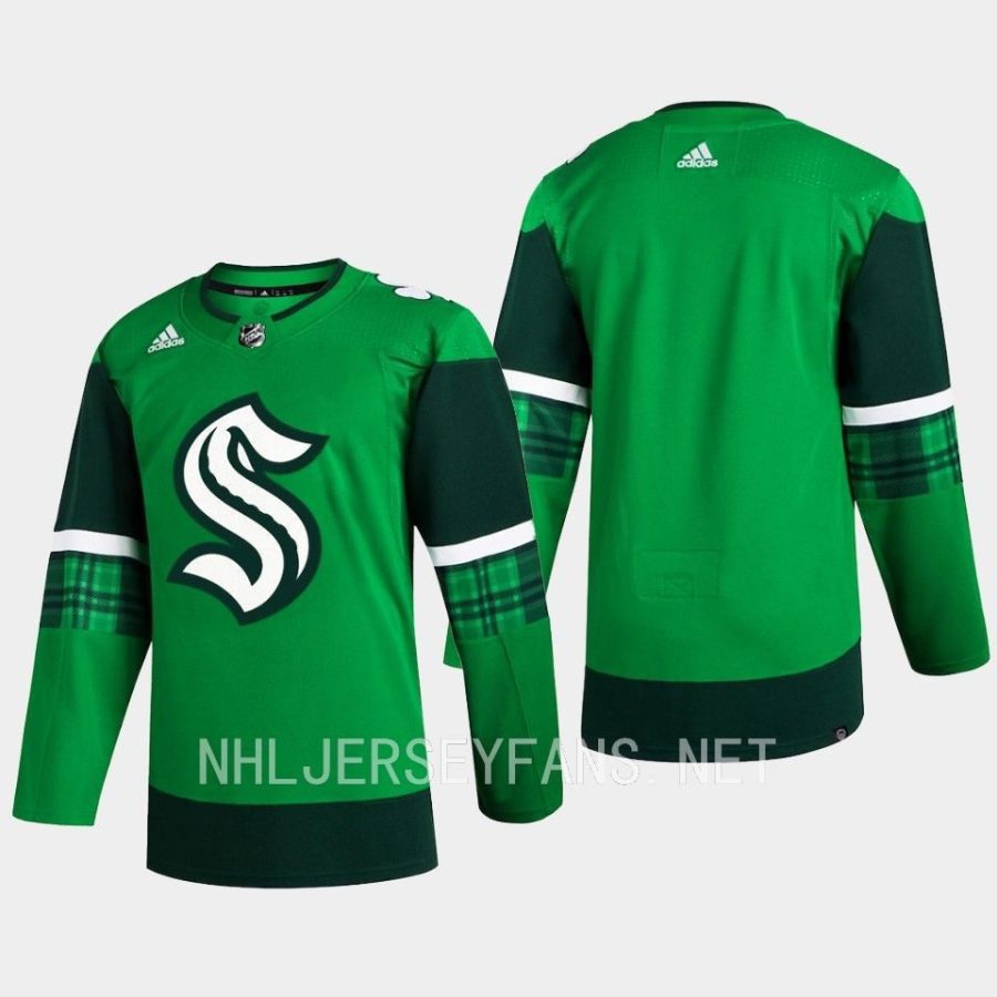 men kraken 2023 st. patricks day primegreen authentic jersey green