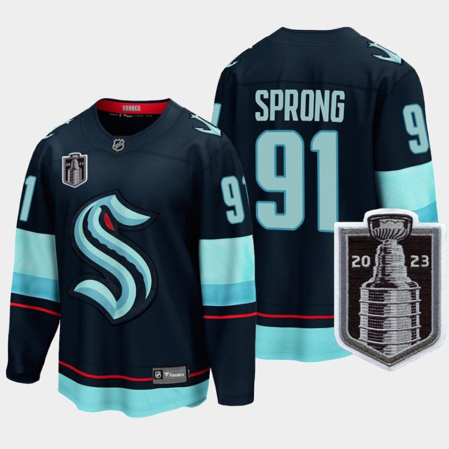 men kraken daniel sprong home 2023 stanley cup playoffs blue jersey