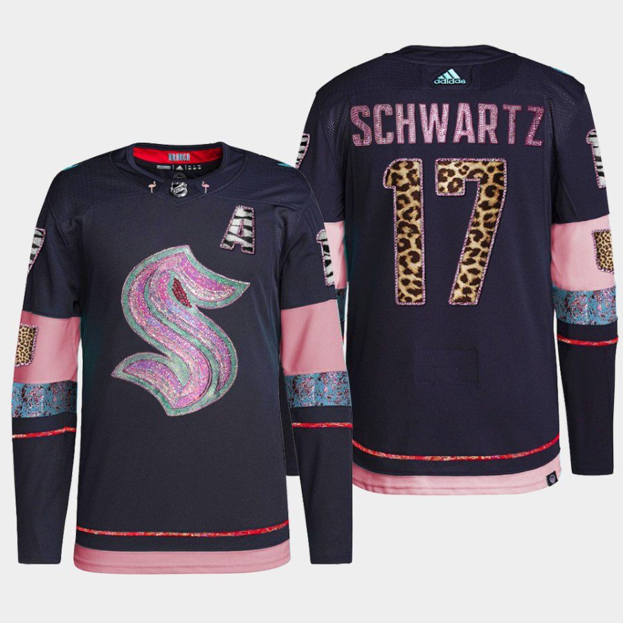 men kraken jaden schwartz diamond limited mgk leopard print navy jersey