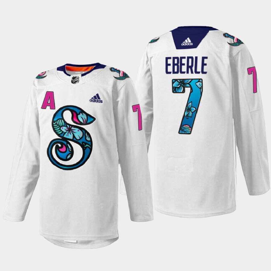 men kraken jordan eberle 2022 warmup pride night white jersey