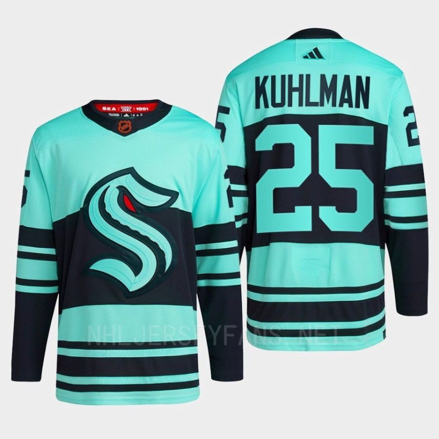 men kraken karson kuhlman 2022 authentic primegreen reverse retro 2.0 ice blue jersey