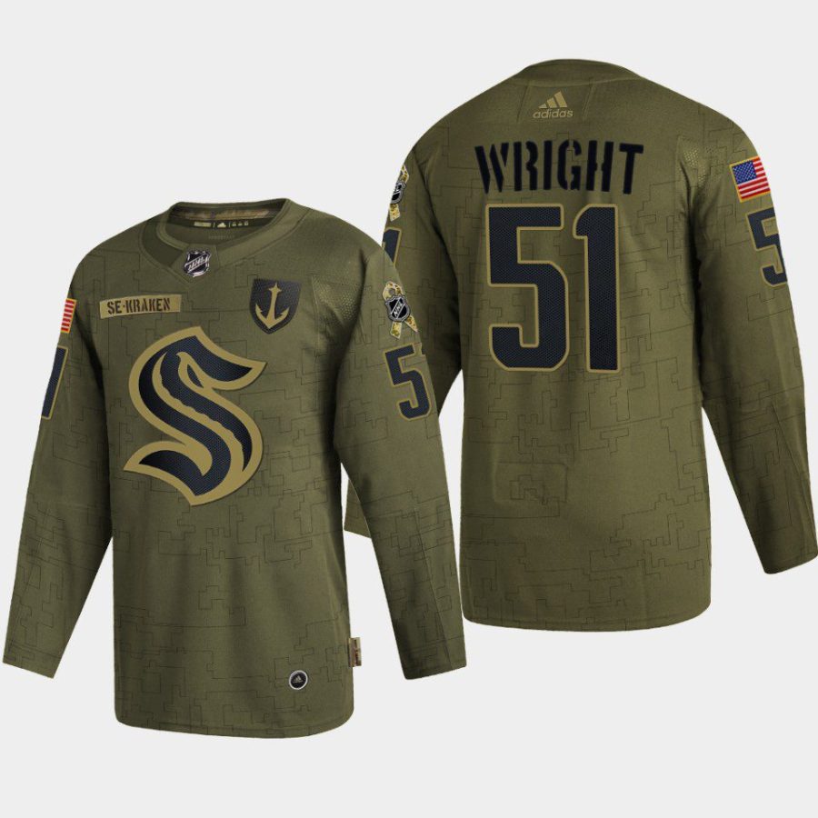 men kraken shane wright 2022 nhl draft veterans day camo jersey