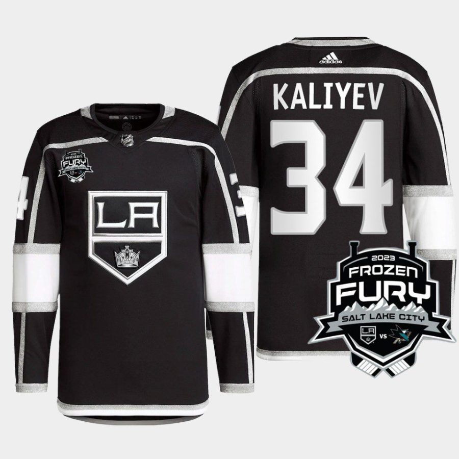 men la kings arthur kaliyev authentic primegreen 2023 frozen fury black jersey