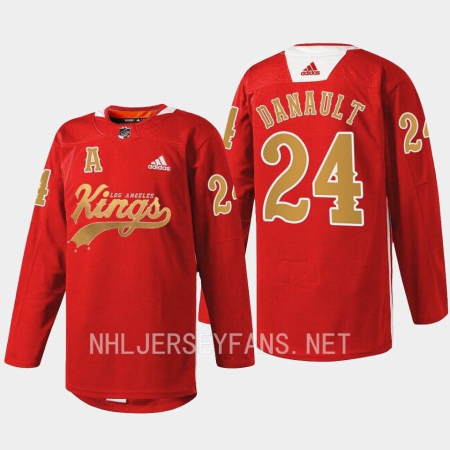 men la kings phillip danault 2022 warm up cherry la red jersey