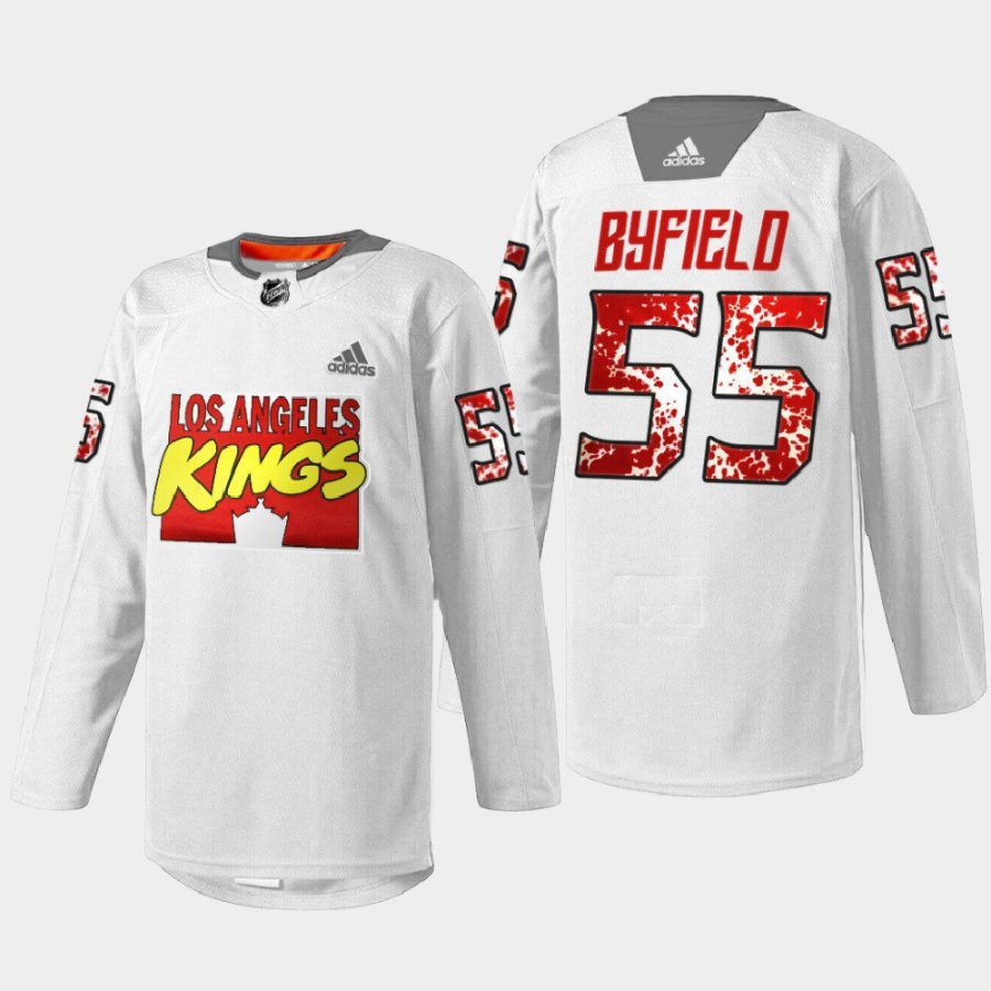 men la kings quinton byfield special warmup marvel super hero night 2022 white jersey