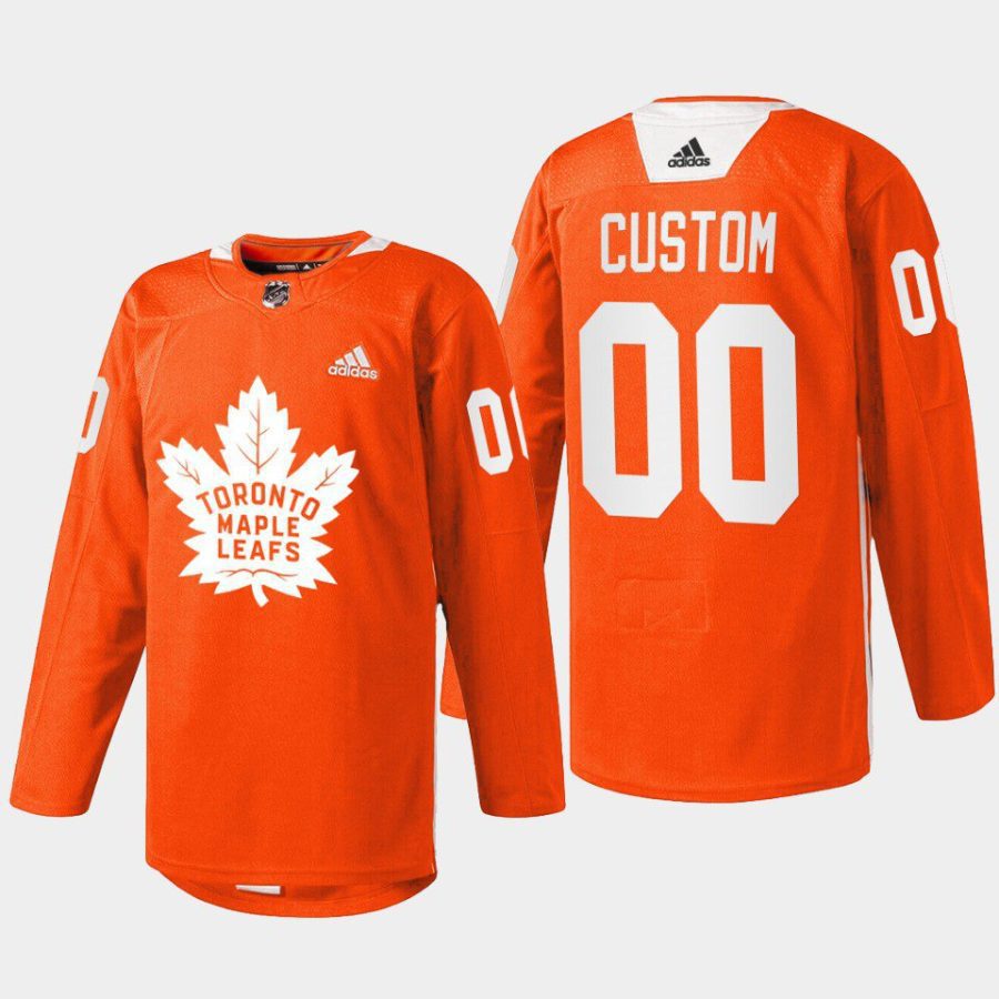 men maple leafs custom 2022 warmup every child matters orange jersey