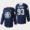 men maple leafs doug gilmour 2022 warm up primary logo navy jersey