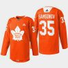 men maple leafs ilya samsonov 2022 warmup every child matters orange jersey