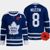 men maple leafs jake muzzin 2022 lest we forget canadian remembrance day retro blue jersey