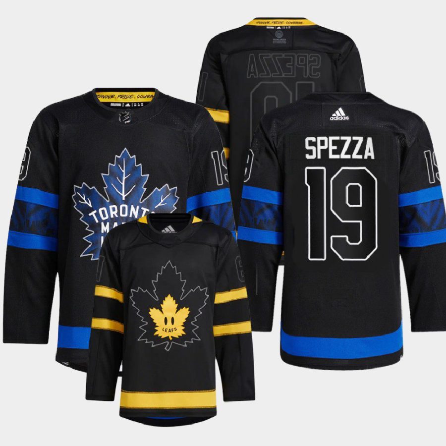 men maple leafs jason spezza 2022 drew house alternate authentic reversible black jersey