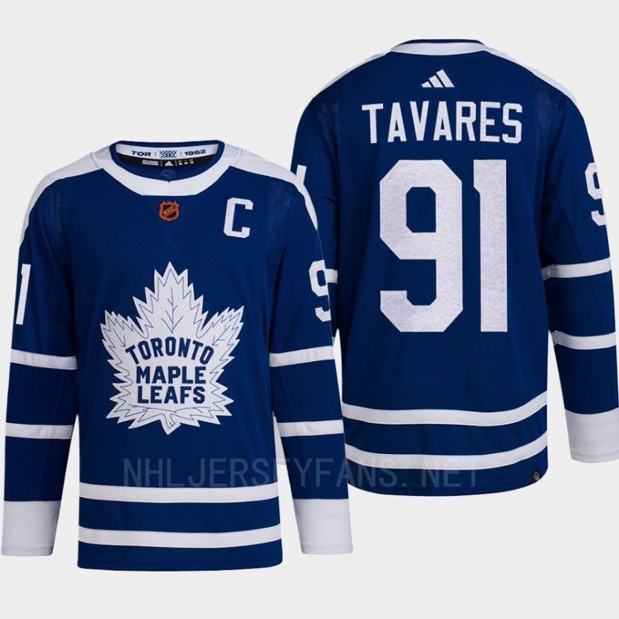 men maple leafs john tavares 2022 authentic primegreen reverse retro 2.0 blue jersey