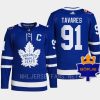 men maple leafs john tavares 2022 authentic the king borje patch blue jersey