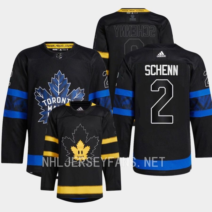 men maple leafs luke schenn 2022 23 alternate drew house black jersey