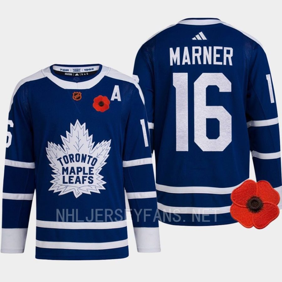 men maple leafs mitch marner 2022 lest we forget canadian remembrance day retro blue jersey