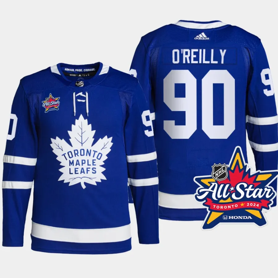 men maple leafs ryan oreilly authentic home 2024 nhl all star logo royal jersey