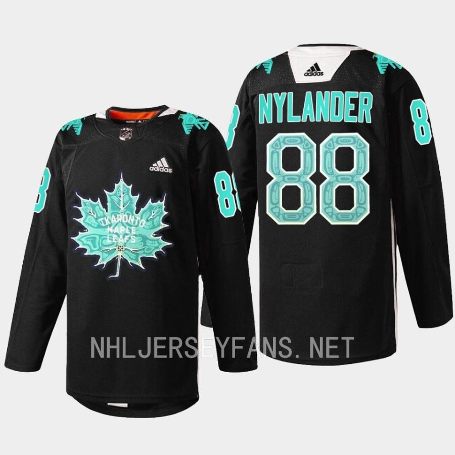 men maple leafs william nylander warmup sweater indigenous celebration game 2023 black jersey