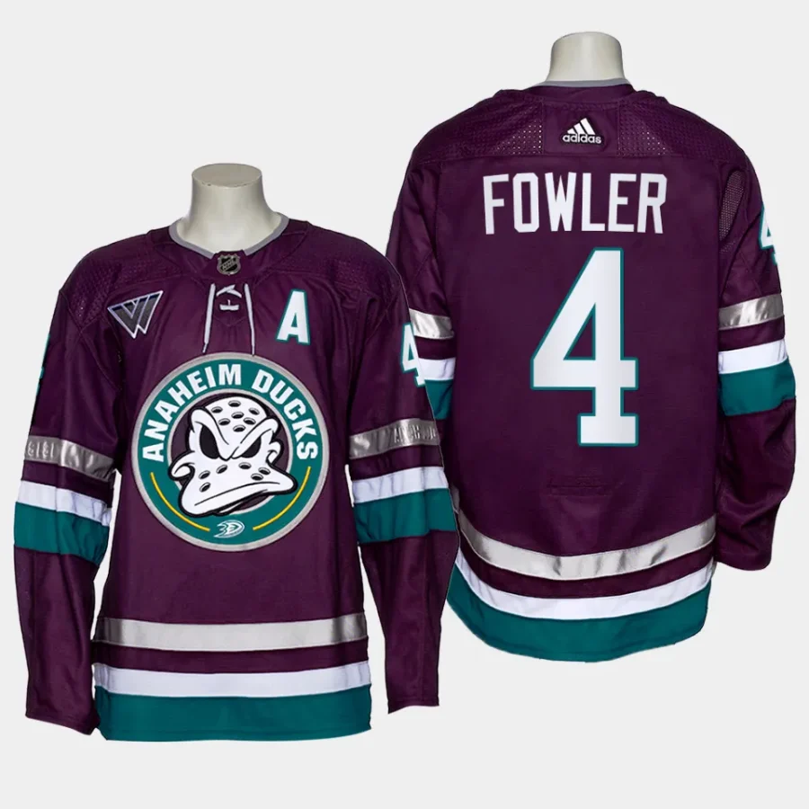 men mighty ducks cam fowler 2023 24 third authentic 30th anniversary purple jersey