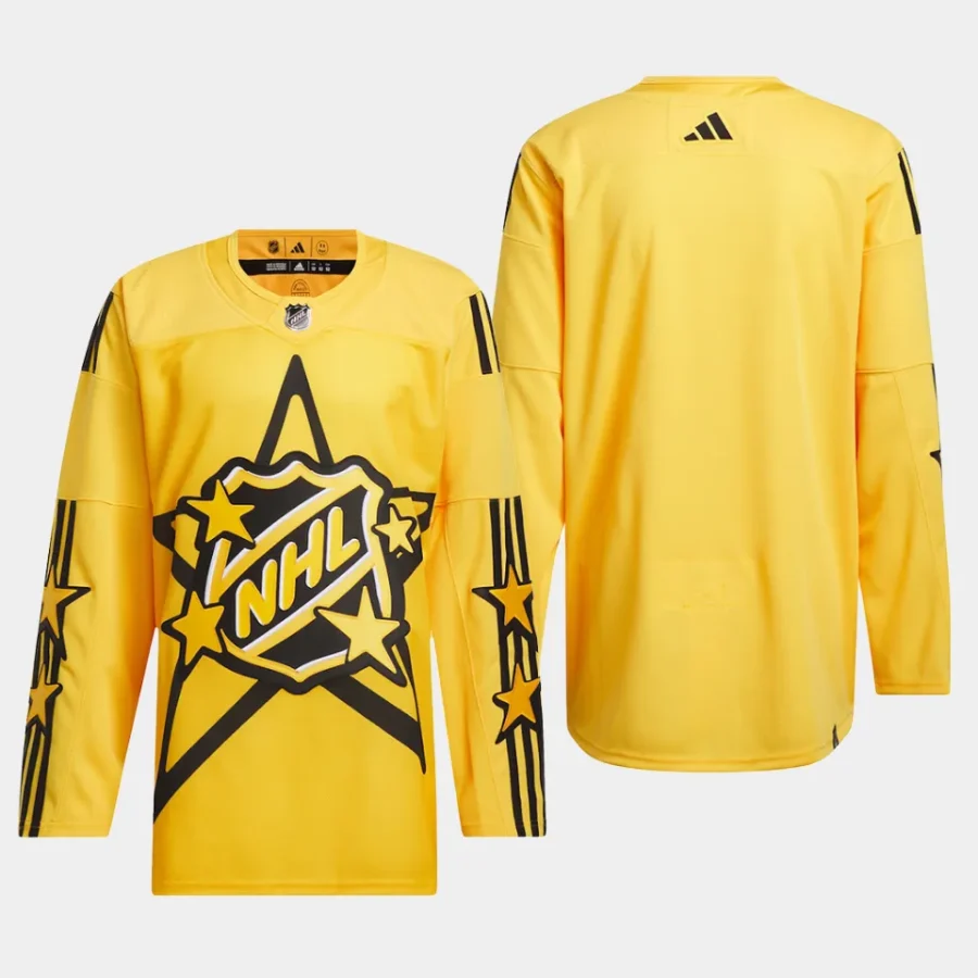 men nhl drew house 2024 nhl all star game primegreen authentic yellow jersey