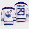 men oilers leon draisaitl 2022 23 away primegreen authentic white jersey