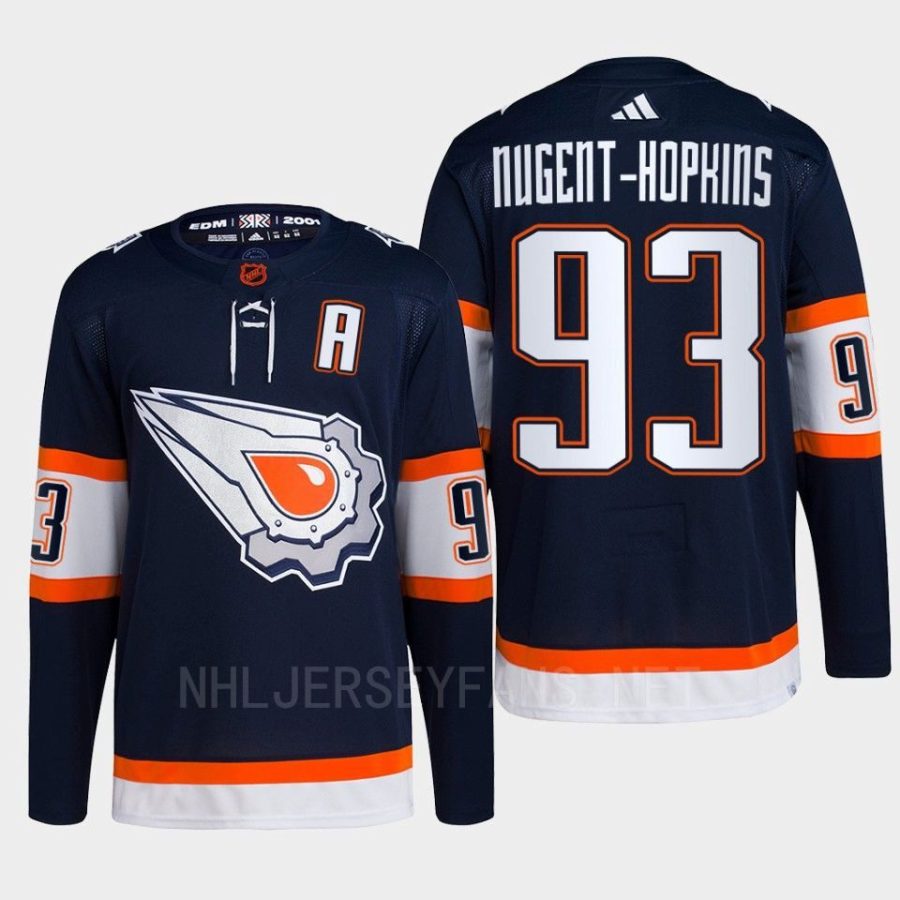 men oilers ryan nugent hopkins 2022 authentic primegreen reverse retro 2.0 navy jersey