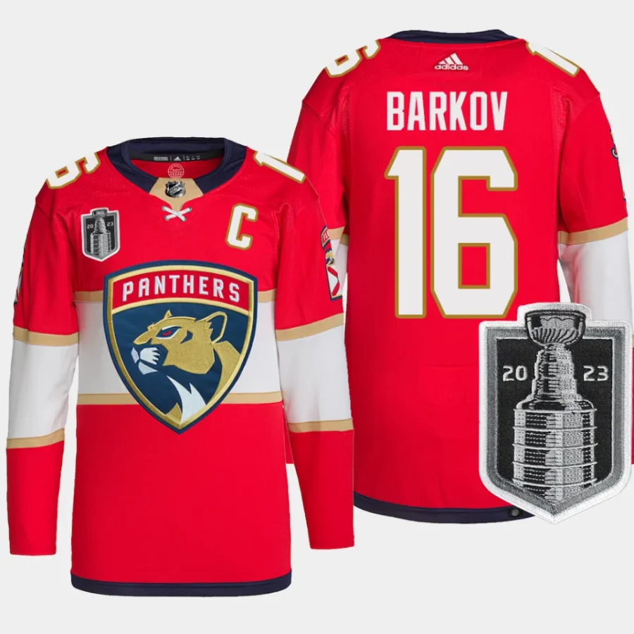 men panthers aleksander barkov authentic primegreen 2023 stanley cup final home red jersey