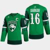 men panthers aleksander barkov warm up st. patricks day 2022 green jersey