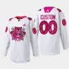 men panthers custom 2023 limited pink in the rink white jersey