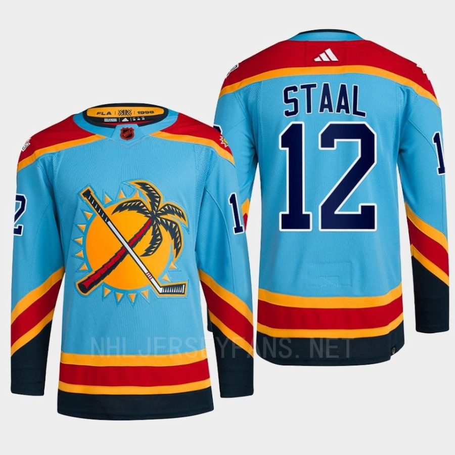 men panthers eric staal 2022 authentic pro reverse retro 2.0 blue jersey