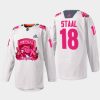 men panthers marc staal 2022 warmup pink in the rink white jersey